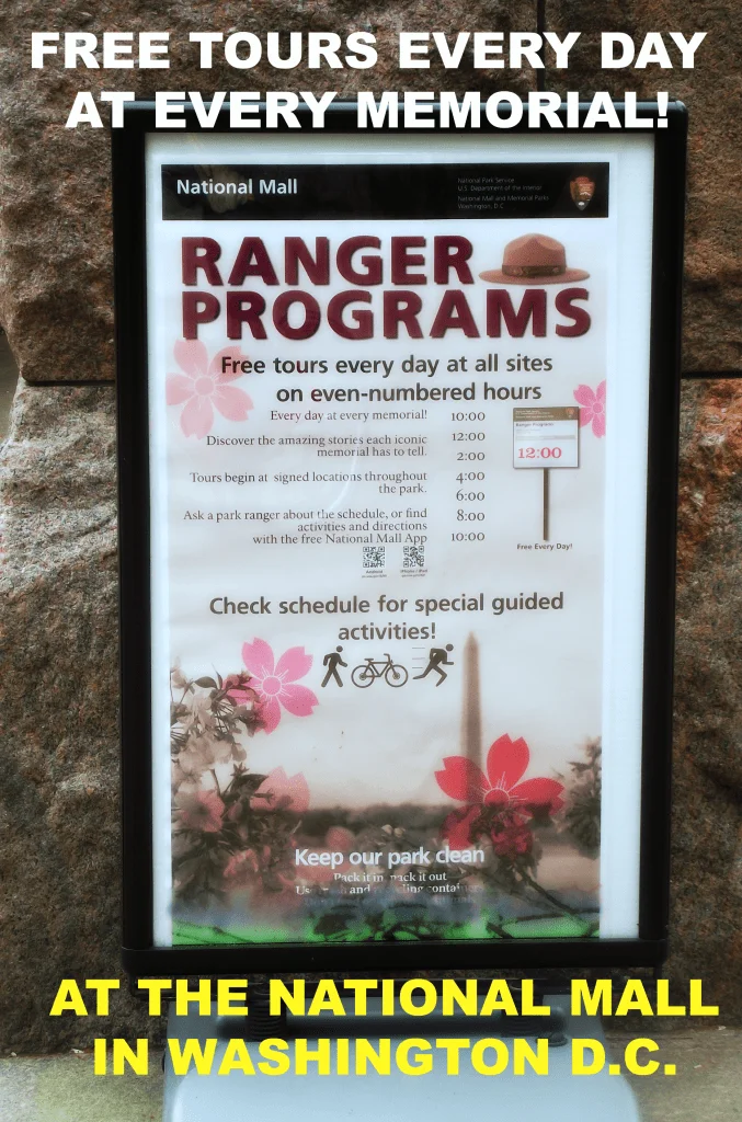 Free Ranger Programs At The National Mall In Washington, DC